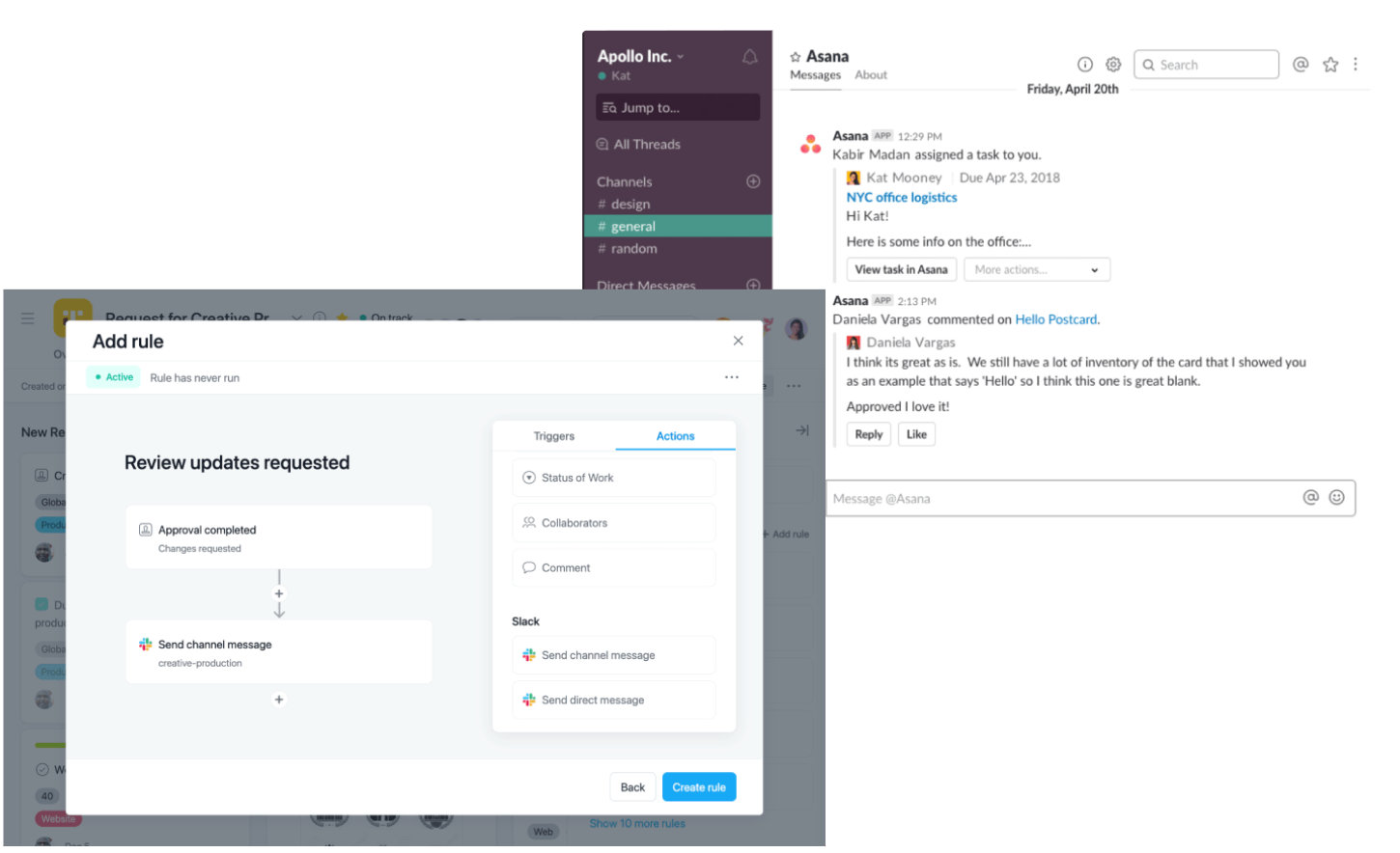 One key перевод. Asana Slack.