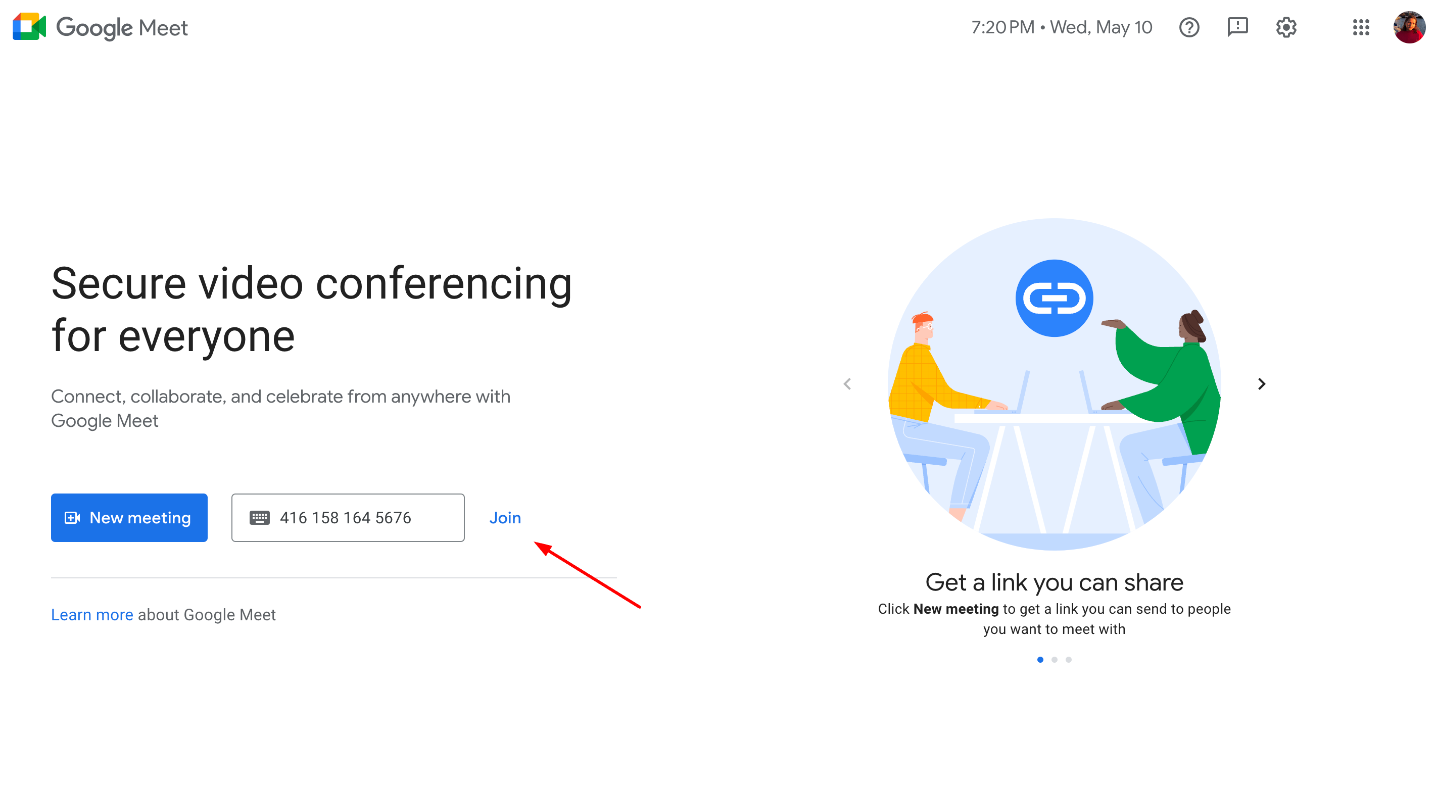 How can I get back into my Facebook account from Google meet? Can you  please send me a code? - Google Meet Community